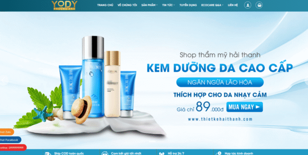 Website bán hàng dược liệu mỹ phẩm 1