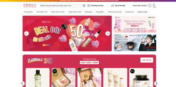 website bán hàng mỹ phẩm 13