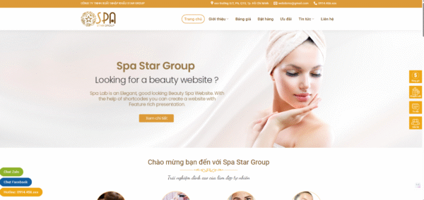 Website bán hàng mỹ phẩm spa 15