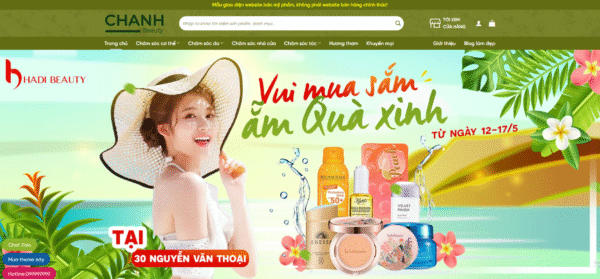 Website bán hàng mỹ phẩm 16