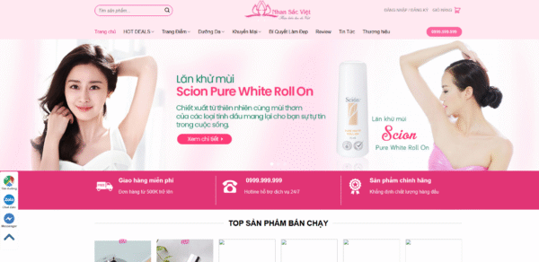 Website bán hàng mỹ phẩm 25