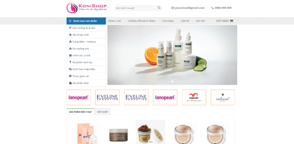 Website bán hàng mỹ phẩm 28