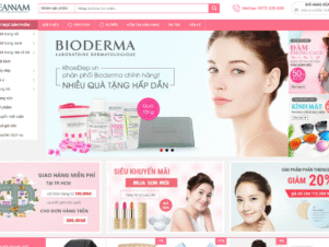 website bán hàng thời trang mỹ phẩm 6