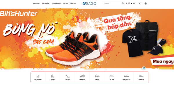 Website bán hàng thời trang giày thể thao 16