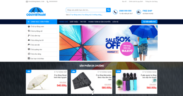 website bán hàng thời trang áo mưa 35