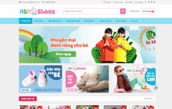 website bán hàng thời trang trẻ em 36