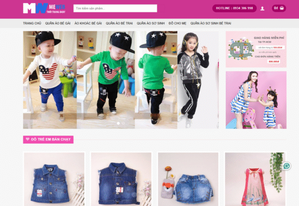 website bán hàng thời trang trẻ em 15