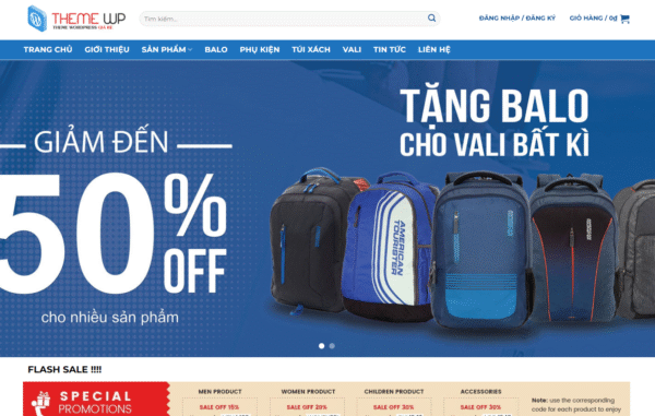 website bán hàng thời trang balo túi xách 6